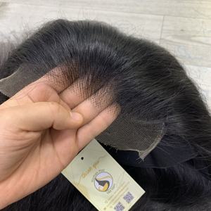Cabello Humano Vietnamita de Alta Calidad con Nudos Pequeños, Cierre de Encaje sin Pegamento, Negro Natural, Cierre HD Suizo 5x5, Peluca de Cabello Vietnamita Virgen - Product Image 4