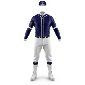 Custom Sublimated <b>Baseball</b> Uniform <b>Set</b> Polyester <b>Baseball</b> Jersey Pants Breathable Team Sportswear OEM ODM Factory - Product Image 3