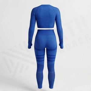 Ensemble de yoga pour femmes, vêtements de sport respirants pour la gym, tenue de fitness, vêtements de sport athlétiques, vêtements de course à pied - Product Image 2
