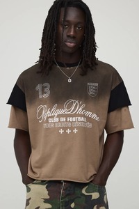 Camiseta holgada de gran tamaño para hombre, estilo boxy con hombros caídos, de algodón grueso, estilo streetwear, informal, de verano. - Product Image 4