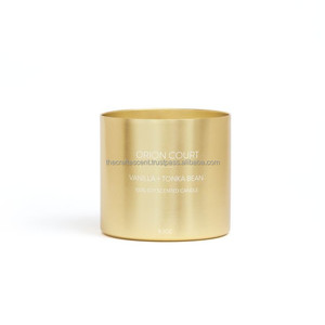 Contenants décoratifs pour bougies en cire de soja, en laiton, faits à la main, écologiques, avec logo personnalisé, finition brossée, parfumés - Product Image 1