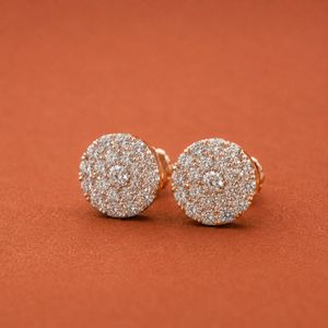 Round <b>Moissanite</b> Stud <b>Earrings</b> 925 Sterling Silver Brilliant Cut Floral Inspired <b>Earrings</b> Elegant Jewelry Gift for Women - Product Image 6