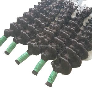 100% Remy humano cutícula alineada textura de onda profunda Color Natural extensiones de cabello virgen indonesio con paquete de encaje suizo - Product Image 1