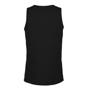 INDEX Men's Sleeveless <b>Tank</b> <b>Top</b> O-Neck <b>Black</b> Astronaut Mowing Moon Print Casual Sporty Fit Gym Wear Polyester Athletic Vest - Product Image 2