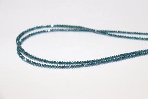 Cuentas Rondelle facetadas azules 1,8-2,2mm 38cm Cuentas Rondelle de diamantes Material de fabricación de joyas de piedra natural - Product Image 3