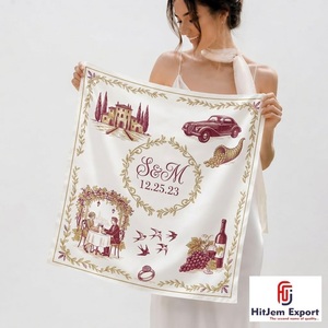 Pañuelo Cuadrado Personalizado de Prestigio con Sensación de Seda, Hiyab de Moda, Chal, Envoltura para la Cabeza, Marca Privada, Fabricante Textil OEM ODM - Product Image 5