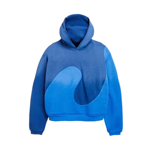 เสื้อฮู้ดโอเวอร์ไซส์แบบยูนิเซ็กซ์ ดีไซน์ตัดต่อสีสัน ระบายอากาศได้ดี ผ้าเฟรนช์เทอร์รี่ ความยาวครอป ทรงวินด์เบรกเกอร์ - Product Image 1