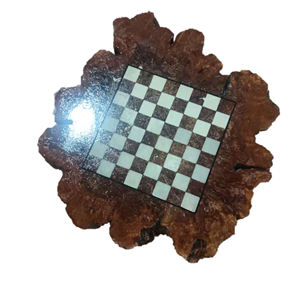 Offre Spéciale – Ensemble d'échecs d'extérieur en bois, design 100 % original, forme naturelle, exclusif, exotique et minimaliste - Product Image 2