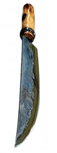 <b>Hand</b> Forged High Carbon Steel Fixed Blade Utility Knife DIY OEM Custom Burl Wood Handle Gloss Finish EDC <b>Tool</b> - Product Image 3