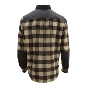 Vente en gros de chemises en flanelle style camionneur grande taille à carreaux, col rabattu, boutonnées, style motard, avec logo personnalisé brodé, pour achat en gros - Product Image 2