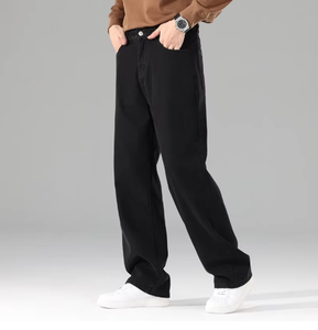 Male Brand New Autumn Jeans Men Black Casual Baggy Trousers <b>Classic</b> Straight Comfortable Wide Denim Trousers Men Clothing - Product Image 3