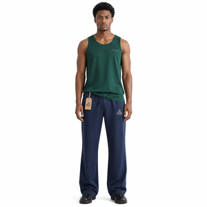 High Quality 100% Cotton Canvas Heavyweight Eco-Friendly Casual Hip Hop Sweatpants Oversized Straight Leg Breathable Drawstring - Product Image 1