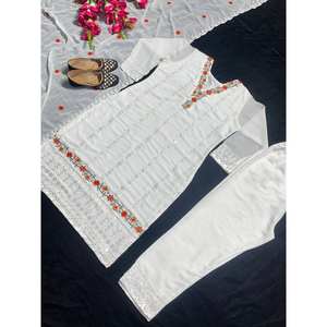 Ensemble de vêtements de fête pour femmes de marque Fancy Style Top Pant Dupatta - Product Image 6