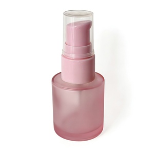 20/30ml ピンクフロストガラス製ドロッパー＆ポンプボトルセット - エッセンシャルオイル、美容液、スキンケア用詰め替え可能な化粧品容器 - Product Image 6
