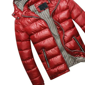 Men's <b>Red</b> Camouflage Long <b>Hooded</b> Puffer <b>Jacket</b> Windproof Thick Winter Coat Zipper Closure Casual Slim Fit Cotton Filling - Product Image 5