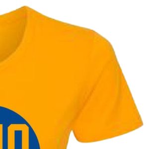 <b>Women</b>’s Golden <b>Yellow</b> Graphic T Shirt Blue Ten Club Number 10 Print Short Sleeve Crew Neck Casual Cotton Tee <b>Top</b> Fashion Shirt - Product Image 6