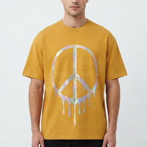 Camiseta con estampado reflectante a la moda para hombre, camiseta de algodón de manga corta, cómoda, informal, moderna, estilo de ropa para el día a día - Product Image 3