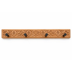 Linden <b>Wood</b> Heart-Cross Carved <b>Coat</b> Rack Wholesale | Detva Design | Moradabad - Product Image 1