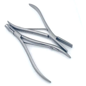 Pinzas Profesionales de Acero Inoxidable de 7 Pulgadas para Extensiones de Cabello, Dientes Planos, Ranuras Lisas, Herramienta de Extensión de Cabello con Unión de Queratina, Duraderas - Product Image 3
