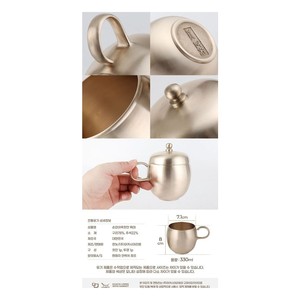 Tasse à thé coréenne traditionnelle en bronze avec couvercle, tasse à thé en laiton faite à la main, poignée en jade, tasse à café, gravure laser personnalisée, cadeau - Product Image 6