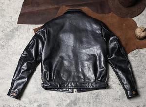 Chaquetas de cuero de grano completo hechas a medida de fábrica en stock chaqueta de cuero Batik chaqueta de cuero vegetal - Product Image 2