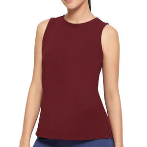 Débardeur de fitness d'été tendance pour femme, décontracté, respirant, séchage rapide, grande taille, ample, en polyester, col rond, avec empiècement polaire sur le devant, haute qualité - Product Image 3