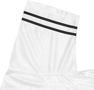 Maillot de football blanc à col en V en maille, manches courtes, léger, en polyester, t-shirt de sport, vêtements de sport - Product Image 3