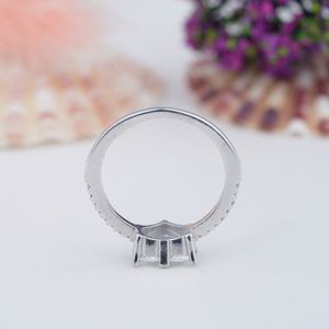 Princess Cut <b>Solitaire</b> Moissanite Engagement <b>Ring</b> 0.5ct 1ct 925 Sterling <b>Silver</b> Gold Plated Wedding Jewelry for Women - Product Image 5