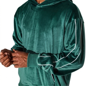 Sweat à capuche en velours 100% coton de luxe personnalisé pour homme, coupe classique, épais et chaud, pour l'automne et l'hiver - Product Image 6