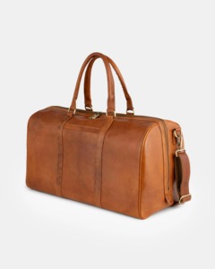 Sac de Voyage Décontracté de Luxe en Cuir Véritable pour Homme, Sac de Week-end, Sac de Sport avec Compartiment à Chaussures Zippé, Vintage Marron Foncé, Bagage de Nuit - Product Image 1