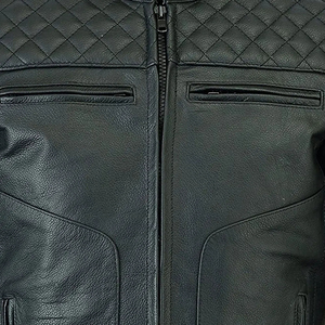 Veste de course pour homme en cuir véritable, best-seller, avec tissu imperméable et coupe-vent, pour moto, personnalisable OEM - Product Image 5