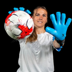 Gants d'entraînement de gardien de but de football en cuir respirant avec paume en latex et sangle de poignet pour le gardiennage - Fournisseur de choix - Product Image 4