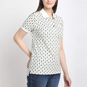 Camiseta Casual de Manga Corta para Mujer, Transpirable, de Secado Rápido, Algodón y Poliéster, con Logotipo Personalizado Impreso por Sublimación, 220g - Product Image 3