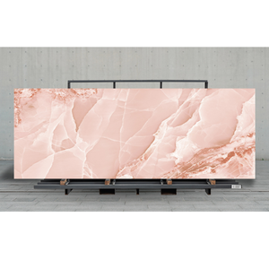 Losas de Cerámica de Porcelana Rosa, Pulimentadas y Esmaltadas, Piedra Sinterizada Personalizada para Paredes y Pisos de Salas de Estar - Product Image 4