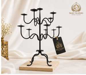 Candélabre classique en métal argenté brillant à 3 bras, support de bougies coniques à branches en spirale, centre de table européen pour salle à manger - Product Image 2
