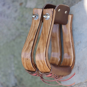 Étriers en bois pour selles de cheval, repose-pieds d'équitation en bois naturel, équipement équestre fait main - Product Image 4