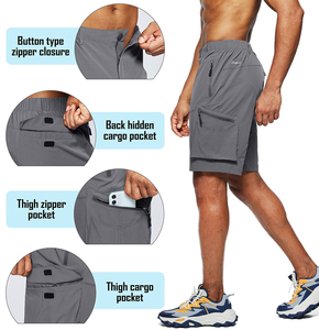 Shorts streetwear pour hommes style hip-hop, bas décontractés, séchage rapide, toile écologique, prix de gros abordable, commande en gros, tendance - Product Image 4