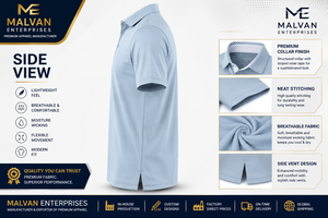 Camisetas de Golf Premium para Hombre, Tejidas, Estampadas, Sólidas, de Manga Corta, Secado Rápido, Ligeras, Transpirables, con Cuello, Casuales, Deportivas - Product Image 3