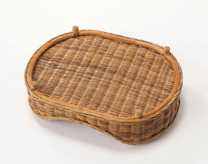 Round Pet Bed Thick Rim Rattan Cat Bed Cozy Deep Pet Basket with Soft Cushion Comfortable Pet Sleeping Bed Indoor Pet Furniture - Product Image 5