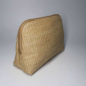 Bolsa de Maquillaje de Yute con Logotipo Personalizado, Organizador de Cosméticos de Arpillera Natural para Venta al Por Mayor - Product Image 1