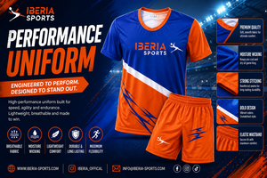 ชุดเสื้อกีฬาและกางเกงขาสั้นแบบซับลิเมชั่นสั่งทำพิเศษของ IBERIA |   ชุดกีฬาทีมที่ระบายอากาศได้ดี - Product Image 5