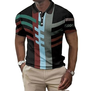 3D Print <b>Geometric</b> Cuffed Polo <b>Shirt</b> For Men Colorful Pattern T-<b>Shirt</b> Summer Casual Tops Loose Short Sleeve Tee Streetwear - Product Image 1