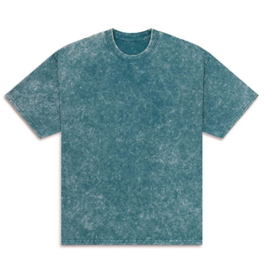 T-shirt à manches courtes tie-dye pour homme, coupe classique, col rond, décontracté, en jersey de coton, design uni - Product Image 3
