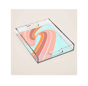 Plateau de rangement rectangulaire en acrylique, plateau en acrylique le plus vendu pour les fêtes d'anniversaire et de Noël, plateau de service pour chocolats et bonbons - Product Image 1