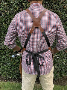 Dây Da Có Thể Điều Chỉnh Tùy Chỉnh Logo Tạp Dề Hội Thảo Tạp Dề Bếp BBQ Cho Unisex - Product Image 4