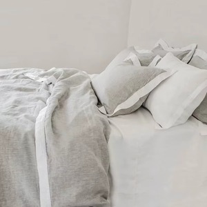 Parures de couette de luxe sur mesure en lin pur 100% stonewashed - Product Image 1