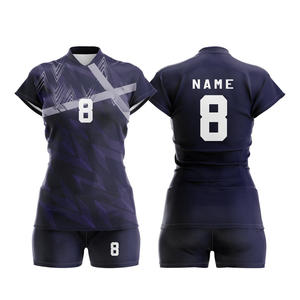 Conjunto de Uniforme de Voleibol Sublimado para Equipos Amateurs - Color Personalizado, Impresión Frontal, Manga Corta, Antibacteriano, para Clubes - Product Image 2