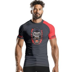 Custom Made OEM Unisex Rashguard UPF 50 Yoga Wear Sublimation Breathable Anti Rash Compression Polyester Wholesale OEM Wholesale - Product Image 6