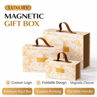 Boîte cadeau magnétique personnalisée pour mariage avec poignée en cuir PU, boîte rigide en carton pour bonbons, vêtements, emballage de boutique, fournisseur