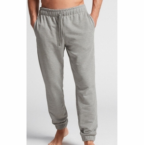 Men's Gray Sweatpants Elastic Waist <b>Drawstring</b> Closure Side Pockets Casual Jogger Pants Autumn Wear - Product Image 1